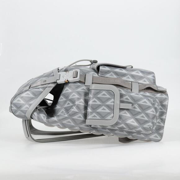 DIOR CD Diamond Backpack Pvc Gray - Picture 3 of 14